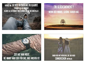 Edition Seidel Set 100 Postkarten Leben & Momente mit Sprüchen Karten mit Spruch Geschenk Geschenkidee Geburtstagskarten Geburtstag Liebe Freundschaft Leben Motivation lustig Postcrossing (SW02)