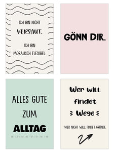 Edition Seidel Set 25 Postkarten Leben & Momente mit Sprüchen - Karten mit Spruch - Geschenk - Dekoidee, Liebe, Freundschaft, Leben, Motivation, Geburtstagskarten lustig Postkarte Karte SW03