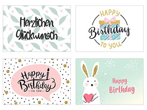 Edition Seidel Set 20 Geburtstagskarten Postkarten Glückwunschkarte Grusskarte Geburtstag Geburtstagskarte Mann Frau Karten Happy Birthday Billet Sprüche (SW02)