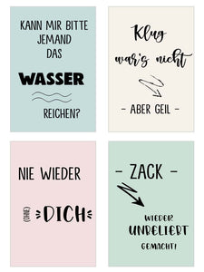 Edition Seidel Set 25 Postkarten Leben & Momente mit Sprüchen - Karten mit Spruch - Geschenk - Dekoidee, Liebe, Freundschaft, Leben, Motivation, Geburtstagskarten lustig Postkarte Karte SW03