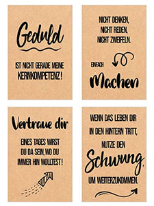 Edition Seidel Set 36 Postkarten auf Kraftpapier gedruckt Leben & Momente mit Sprüchen - Karten mit Spruch - Liebe, Freundschaft, Motivation, Geburtstagskarten (SW02)