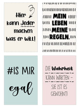 Laden Sie das Bild in den Galerie-Viewer, Edition Seidel Set 25 Postkarten Leben &amp; Momente mit Sprüchen - Karten mit Spruch - Geschenk - Dekoidee, Liebe, Freundschaft, Leben, Motivation, Geburtstagskarten lustig Postkarte Karte SW03
