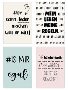 Edition Seidel Set 25 Postkarten Leben & Momente mit Sprüchen - Karten mit Spruch - Geschenk - Dekoidee, Liebe, Freundschaft, Leben, Motivation, Geburtstagskarten lustig Postkarte Karte SW03