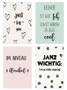 Edition Seidel Set 25 Postkarten Leben & Momente mit Sprüchen - Karten mit Spruch - Geschenk - Dekoidee, Liebe, Freundschaft, Leben, Motivation, Geburtstagskarten lustig Postkarte Karte SW03