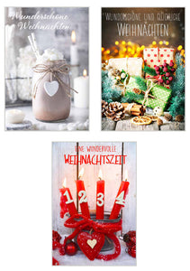 Edition Seidel Set 20 exklusive Premium Weihnachtskarten mit Umschlag (20681)