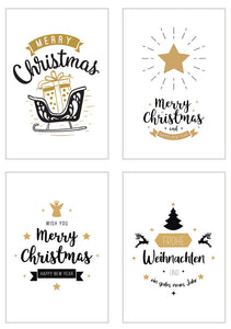 Edition Seidel Set 20 exklusive Premium Weihnachtskarten mit Umschlag (21108)