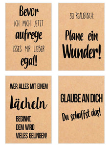 Set 18 Postkarten Leben & Momente mit schönen Sprüchen gedruckt auf hochwertigem Kraftpapier (20837)