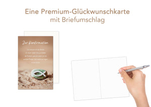 Edition Seidel Premium Glückwunschkarte zur Konfirmation mit Umschlag. Konfirmationskarte Karte mit Spruch Grusskarte Steine Fisch Junge Mädchen (KF308 SW024)