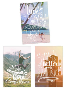 Edition Seidel Set 25 Postkarten Leben & Momente mit Sprüchen. Karten mit Spruch Postcrossing Geburtstagskarten. Geschenkidee Dekoidee. Liebe Freundschaft Leben Motivation lustig (SW03) (23002)