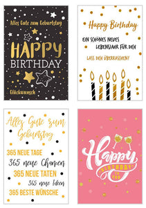 Edition Seidel Set 40 (2 x 20) exklusive Premium Geburtstagskarten mit Briefumschlag. Glückwunschkarte Grusskarte Geburtstag Geburtstagskarte Karten Happy Birthday Sprüche