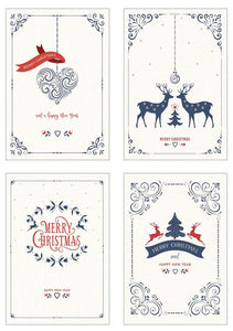 Edition Seidel Set 20 Premium Designer Weihnachtskarten mit Briefumschlag - Karten Weihnachten Postkarten