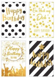 Edition Seidel Set 20 exklusive Premium Geburtstagskarten mit Briefumschlag. Glückwunschkarte Grusskarte Geburtstag Geburtstagskarte Mann Frau Karten Happy Birthday Billet Sprüche