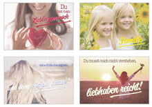 Laden Sie das Bild in den Galerie-Viewer, Set 20 Postkarten mit Sprüchen - Karten mit Spruch - Geschenkidee - Dekoidee - Liebe, Freundschaft, Leben, Motivation, lustig – Postcrossing - Geburtstagskarten
