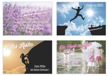 Laden Sie das Bild in den Galerie-Viewer, Set 20 Postkarten mit Sprüchen - Karten mit Spruch - Geschenkidee - Dekoidee - Liebe, Freundschaft, Leben, Motivation, lustig – Postcrossing - Geburtstagskarten
