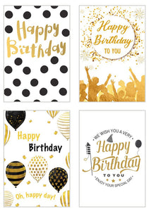 Edition Seidel Set 6 Premium Geburtstagskarten mit Goldprägung und Umschlag. Happy Birthday Karte Glückwunschkarte zum Geburtstag Mann Frau Gold Sprüche