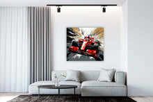 Laden Sie das Bild in den Galerie-Viewer, Edition Seidel Premium Wandbild Formel 1 graphic auf hochwertiger Leinwand (60x60 cm) gerahmt. Leinwandbild Kunstdruck Grafik Bild stylish Wohnung Büro Loft Lounge Bar Galerie Lobby
