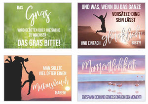 Edition Seidel Set 25 Postkarten mit Sprüchen - Karten mit Spruch - Geschenk - Geschenkidee - Sortiment - Dekoidee - Text - Verschicken und Schreiben, Freundschaft, Leben