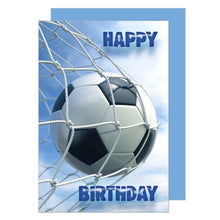 Laden Sie das Bild in den Galerie-Viewer, Edition Seidel Premium Geburtstagskarte mit Umschlag. Glückwunschkarte Billet Happy Birthday Grusskarte Mann Frau Fußball (G3403 SW023)

