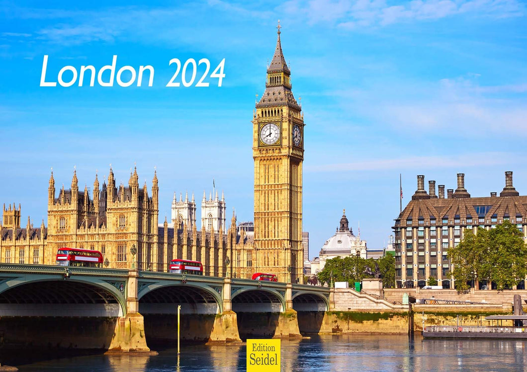 Edition Seidel Premium Kalender London 2024 Format DIN A3 Wandkalender Europa England Großbritannien Big Ben Metropole Skyline