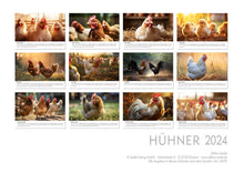 Laden Sie das Bild in den Galerie-Viewer, Edition Seidel Premium Kalender Hühner 2024 Format DIN A3 Wandkalender Tierkalender Hühnerkalender Haustiere Huhn Hahn Kücken Vögel
