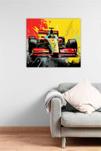 Laden Sie das Bild in den Galerie-Viewer, Edition Seidel Premium Wandbild Formel 1 Style auf hochwertiger Leinwand (100x100 cm) gerahmt. Leinwandbild Kunstdruck Pop Art Bild stylish Wohnung Büro Loft Lounge Bar Galerie Lobby
