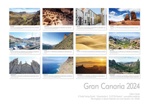 Edition Seidel Premium Kalender Gran Canaria 2024 Format DIN A3 Wandkalender Europa Spanien Kanarische Inseln Las Palmas Berge