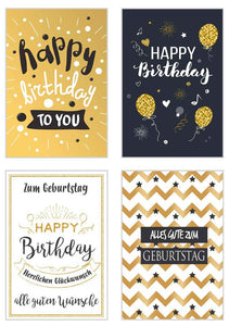 Edition Seidel Set 40 (2 x 20) exklusive Premium Geburtstagskarten mit Briefumschlag. Glückwunschkarte Grusskarte Geburtstag Geburtstagskarte Karten Happy Birthday Sprüche