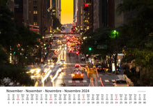 Laden Sie das Bild in den Galerie-Viewer, Edition Seidel Premium Kalender New York bei Nacht 2024 Format DIN A3 Wandkalender USA Amerika Big Apple Manhattan Times Square Metropole Skyline
