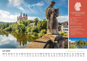 Edition Seidel Premium Kalender Wanderparadies Deutschland 2024 Format DIN A3 Wandkalender Naturkalender 12 Fantastische Touren Infos Highlights Wanderwege Wanderung Christian Müringer