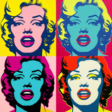 Laden Sie das Bild in den Galerie-Viewer, Edition Seidel Premium Wandbild Pop Art Style auf hochwertiger Leinwand Bild fertig gerahmt Keilrahmen 2cm, Kunstdruck Wandbild Leinwandbild Wohnzimmer Büro (80x80 cm)
