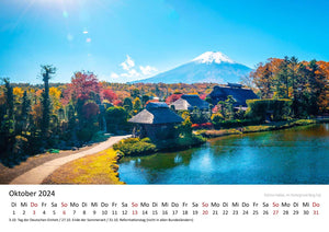 Edition Seidel Premium Kalender Japan 2024 Format DIN A3 Wandkalender Asien Pazifik Fuji Nationalpark Tempel