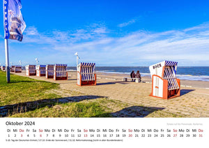 Edition Seidel Premium Kalender Nordsee Momente 2024 Format DIN A3 Wandkalender Deutschland Ostfriesland Küste Meer Strand Andrea Dreegmeyer