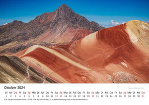 Edition Seidel Premium Kalender Bergwelten 2024 Format DIN A3 Wandkalender Berge Deutschland Harz Neuseeland Peru Italien Hawaii Bolivien Stefan Becker