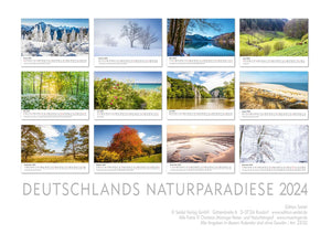 Edition Seidel Premium Kalender Deutschlands Naturparadiese 2024 Format DIN A3 Wandkalender Europa Deutschland Schleswig-Holstein Mecklenburg-Vorpommern Bayern Alpen Meer Küste Christian Müringer