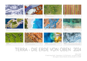 Edition Seidel Premium Kalender Terra Die Erde von Oben 2024 Format DIN A3 Wandkalender Naturkalender Welt Nadelwald Gletscher Flusslandschaften Tulpenfelder