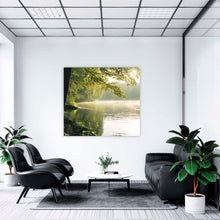 Laden Sie das Bild in den Galerie-Viewer, Edition Seidel Premium Wandbild Calming Lake auf hochwertiger Leinwand (60x60 cm) gerahmt. Leinwandbild Kunstdruck Foto Bild stylish Wohnung Büro Loft Lounge Bar Galerie Lobby
