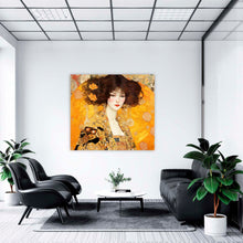 Laden Sie das Bild in den Galerie-Viewer, Edition Seidel Premium Wandbild Klimt Style auf hochwertiger Leinwand (60x60 cm) gerahmt. Leinwandbild Kunstdruck Jugendstil Bild stylish Wohnung Büro Loft Lounge Bar Galerie Lobby
