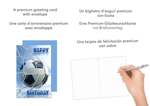 Edition Seidel Premium Geburtstagskarte mit Umschlag. Glückwunschkarte Billet Happy Birthday Grusskarte Mann Frau Fußball (G3403 SW023)