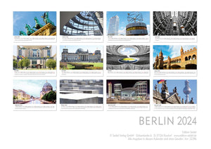 Edition Seidel Premium Kalender Berlin 2024 Format DIN A3 Wandkalender Europa Deutschland Hauptstadt Reichstag Bundeskanzleramt Spree Metropole Skyline