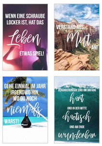 Edition Seidel Set 25 Postkarten Leben & Momente mit Sprüchen - Karten mit Spruch - Geschenk - Dekoidee, Liebe, Freundschaft, Leben, Motivation, Geburtstagskarten