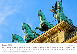 Edition Seidel Premium Kalender Berlin 2024 Format DIN A3 Wandkalender Europa Deutschland Hauptstadt Reichstag Bundeskanzleramt Spree Metropole Skyline