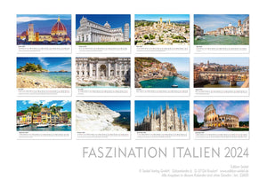 Edition Seidel Premium Kalender Faszination Italien 2024 Format DIN A3 Wandkalender Europa Colloseum Rom Mailand Pisa Venedig Florenz Toskana