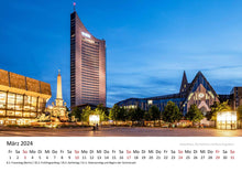 Laden Sie das Bild in den Galerie-Viewer, Edition Seidel Premium Kalender Leipzig 2024 Format DIN A3 Wandkalender Europa Deutschland Sachsen Goethe-Denkmal Opernhaus Augustusplatz Metropole Dieterich Fotografie
