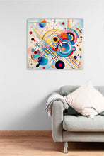 Laden Sie das Bild in den Galerie-Viewer, Edition Seidel Premium Wandbild Kandinsky Passion Style auf hochwertiger Leinwand (80x80 cm) gerahmt. Leinwandbild Kunstdruck Expressionismus Bild stylish Wohnung Büro Loft Lounge Bars Galerie Lobby
