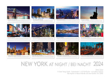 Laden Sie das Bild in den Galerie-Viewer, Edition Seidel Premium Kalender New York bei Nacht 2024 Format DIN A3 Wandkalender USA Amerika Big Apple Manhattan Times Square Metropole Skyline
