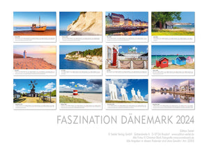 Edition Seidel Premium Kalender Faszination Dänemark 2024 Format DIN A3 Wandkalender Europa Skandinavien Dänemark Kopenhagen Nordsee Ostsee Strand Christian Bäck