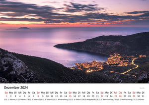 Edition Seidel Premium Kalender Kroatien 2024 Format DIN A3 Wandkalender Europa Balkanhalbinsel Zagreb Dubrovnik Split Adria Meer Felsen Nationalpark