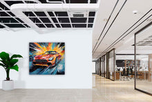 Laden Sie das Bild in den Galerie-Viewer, Edition Seidel Premium Wandbild Mercedes AMG passion auf hochwertiger Leinwand (60x60 cm) gerahmt. Leinwandbild Kunstdruck Pop Art Bild stylish Wohnung Büro Loft Lounge Bar Galerie Lobby
