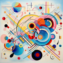 Laden Sie das Bild in den Galerie-Viewer, Edition Seidel Premium Wandbild Kandinsky Passion Style auf hochwertiger Leinwand (80x80 cm) gerahmt. Leinwandbild Kunstdruck Expressionismus Bild stylish Wohnung Büro Loft Lounge Bars Galerie Lobby
