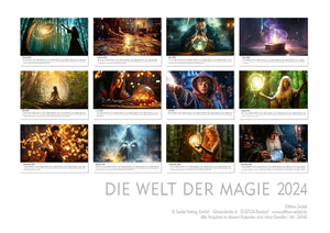 Edition Seidel Premium Kalender Die Welt der Magie 2024 Format DIN A3 Wandkalender Fantasy Phantasie fantastische Welten magisch Zauberei